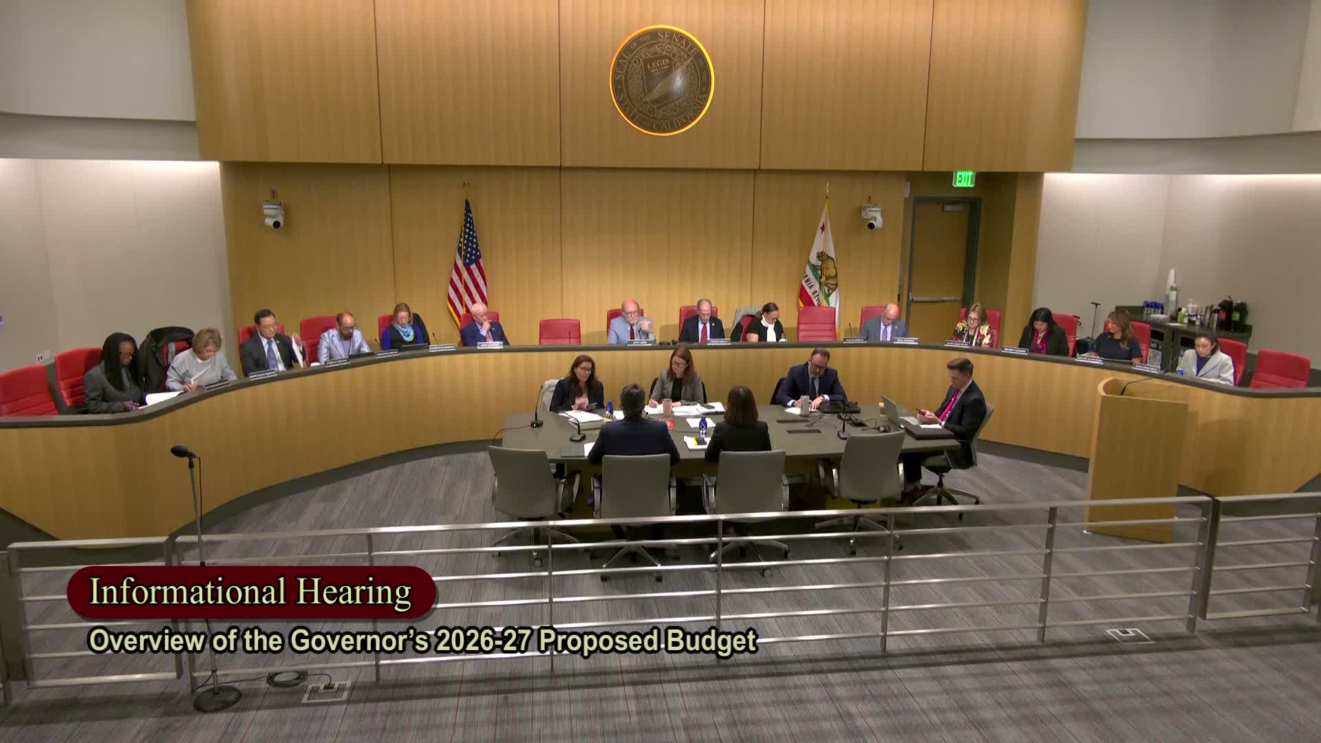 Senate budget committee hears governor's 2026–27 proposal as LAO warns of revenue downside risk