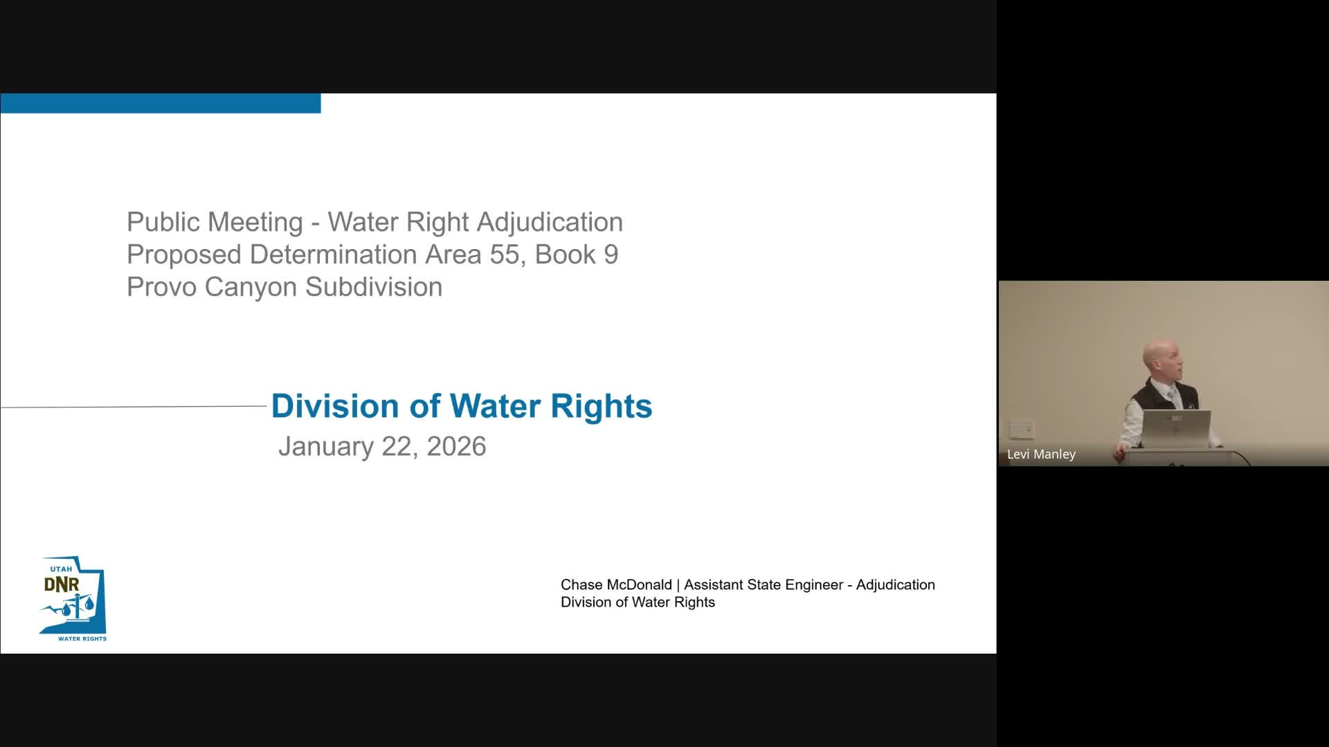 Division of Water Rights publishes proposed determination for Provo Canyon subdivision; officials note 90‑day court objection window
