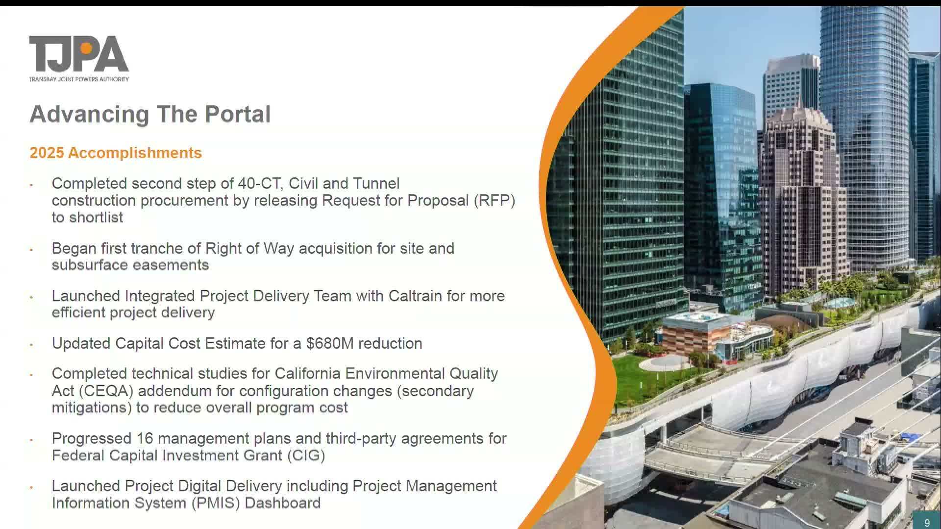 TJPA advances Transbay portal procurement and readies CEQA; NEPA to follow