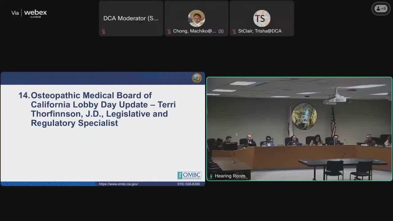 OMBC reports successful inaugural Hill Day, seeks to build legislative relationships ahead of 2027 sunset review