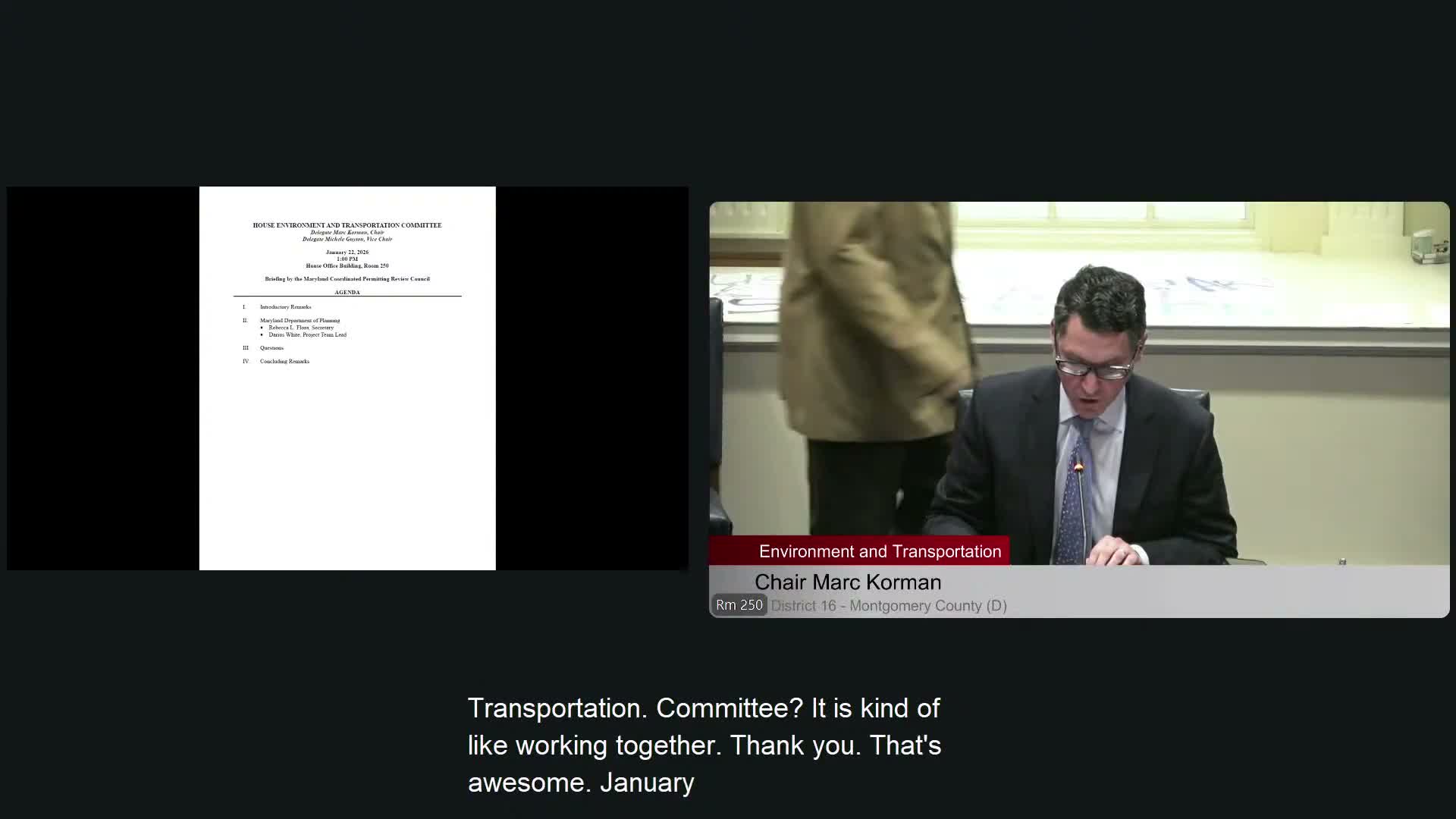 Maryland planning secretary briefs House panel on permitting council, prototype dashboard