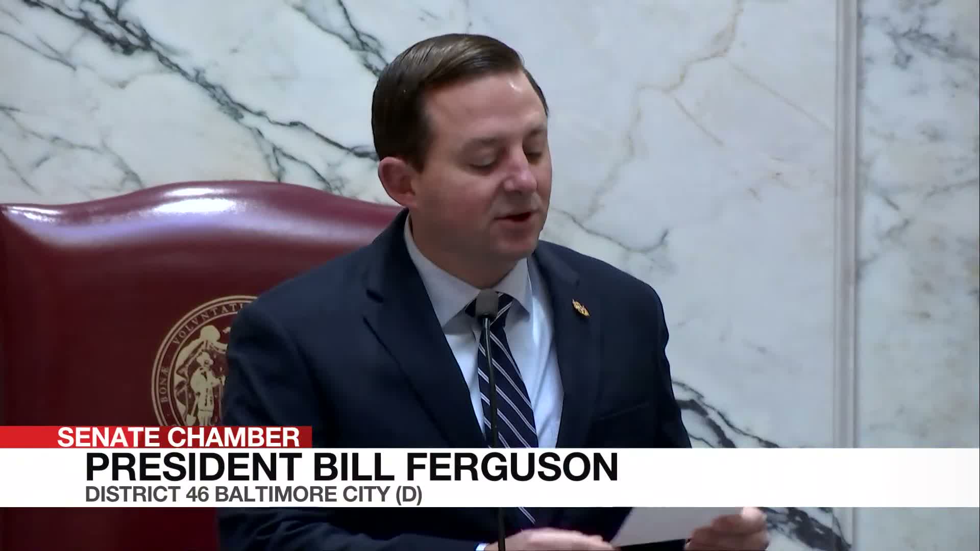 Maryland Senate opens session with guests, committee schedules and memoriams