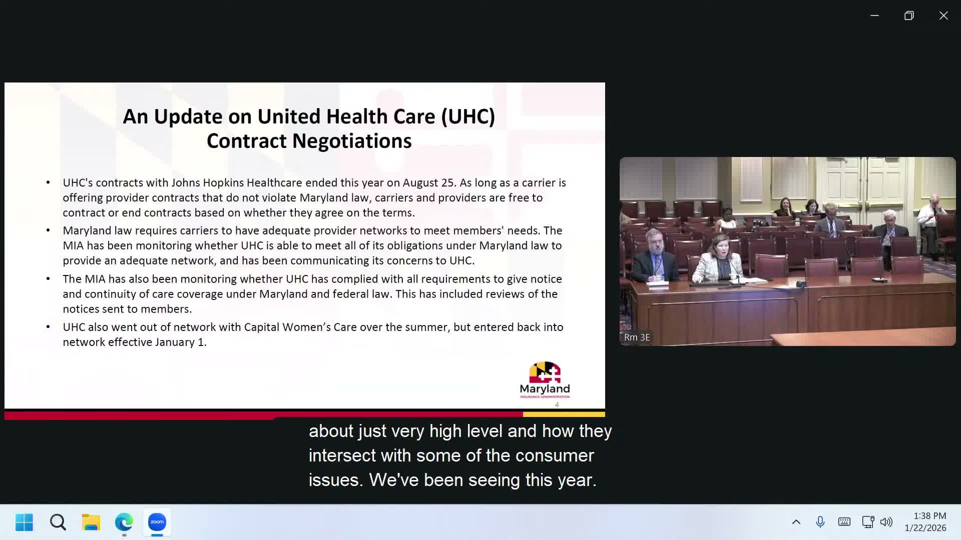 Insurance commissioner warns network disputes could rise, outlines bills to protect patients