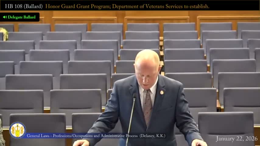 Subcommittee backs honor guard grant program and refers measure to appropriations