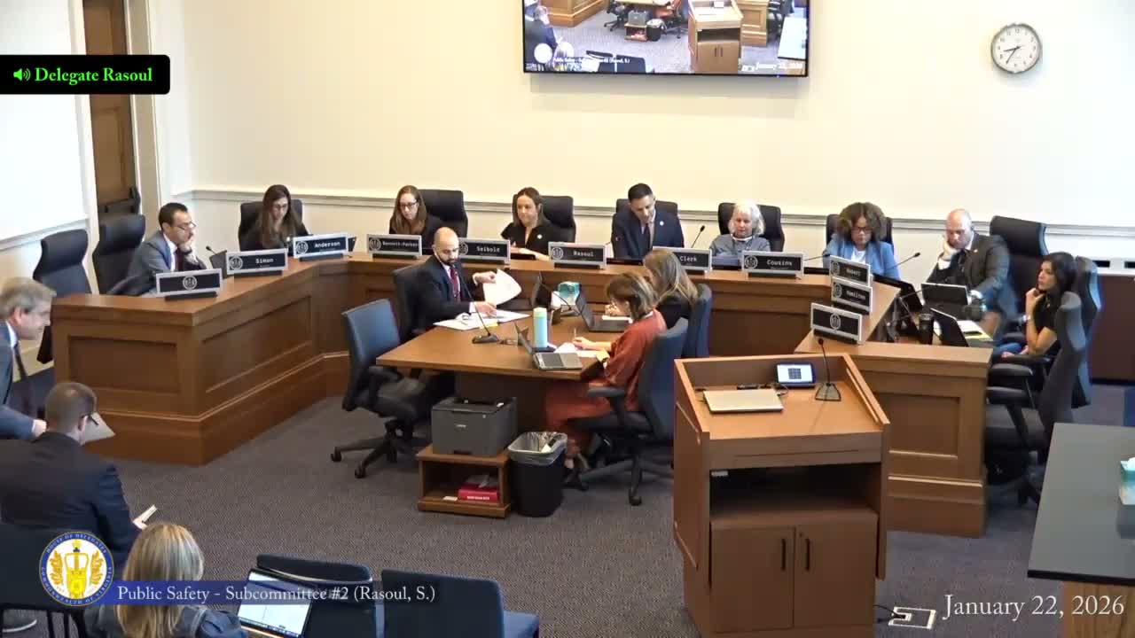 Subcommittee advances a slate of public‑safety bills on training, Marcus Alert and trail rangers