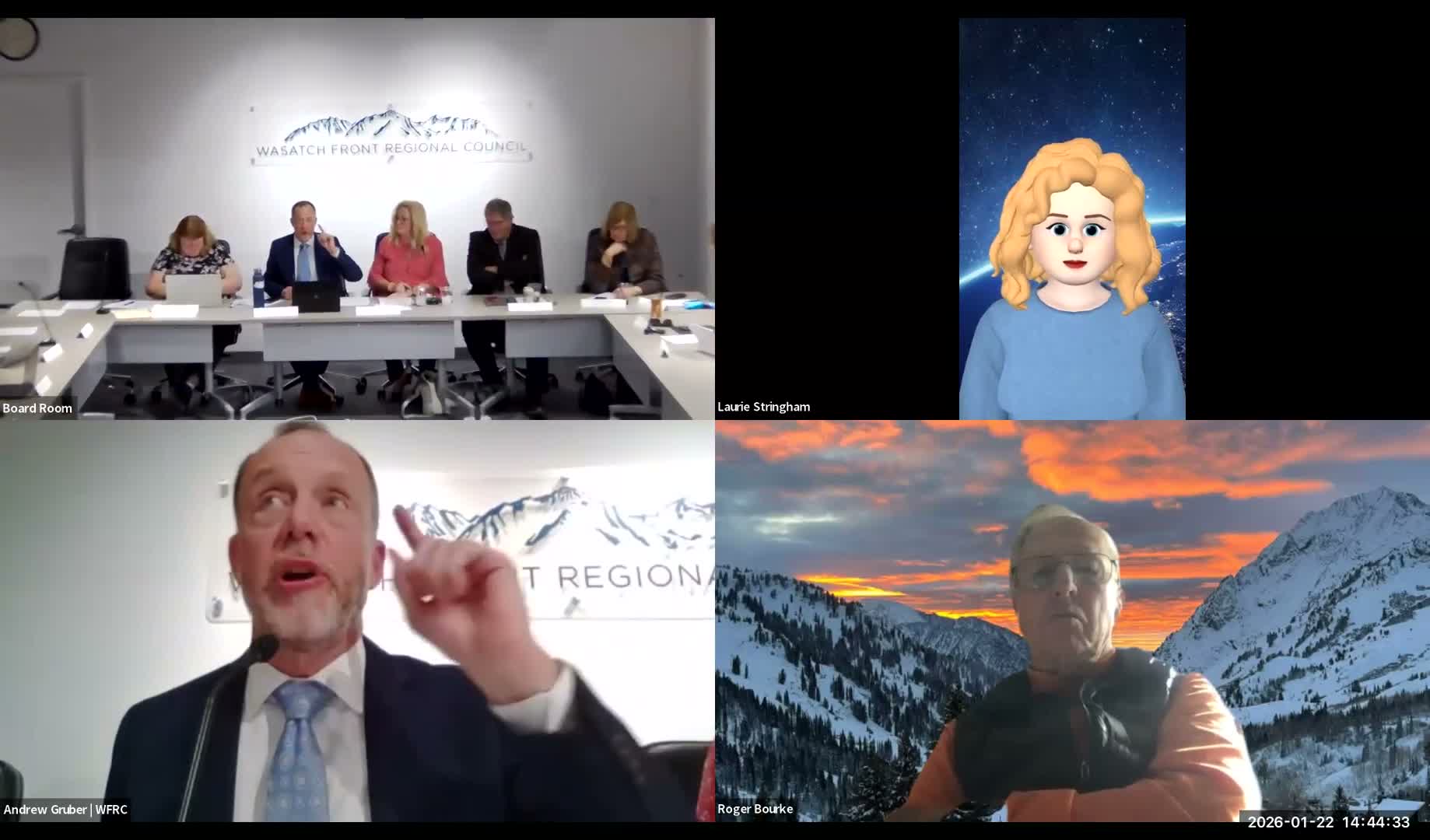 WFRC director outlines Olympics working group, federal recertification, and office and staffing updates