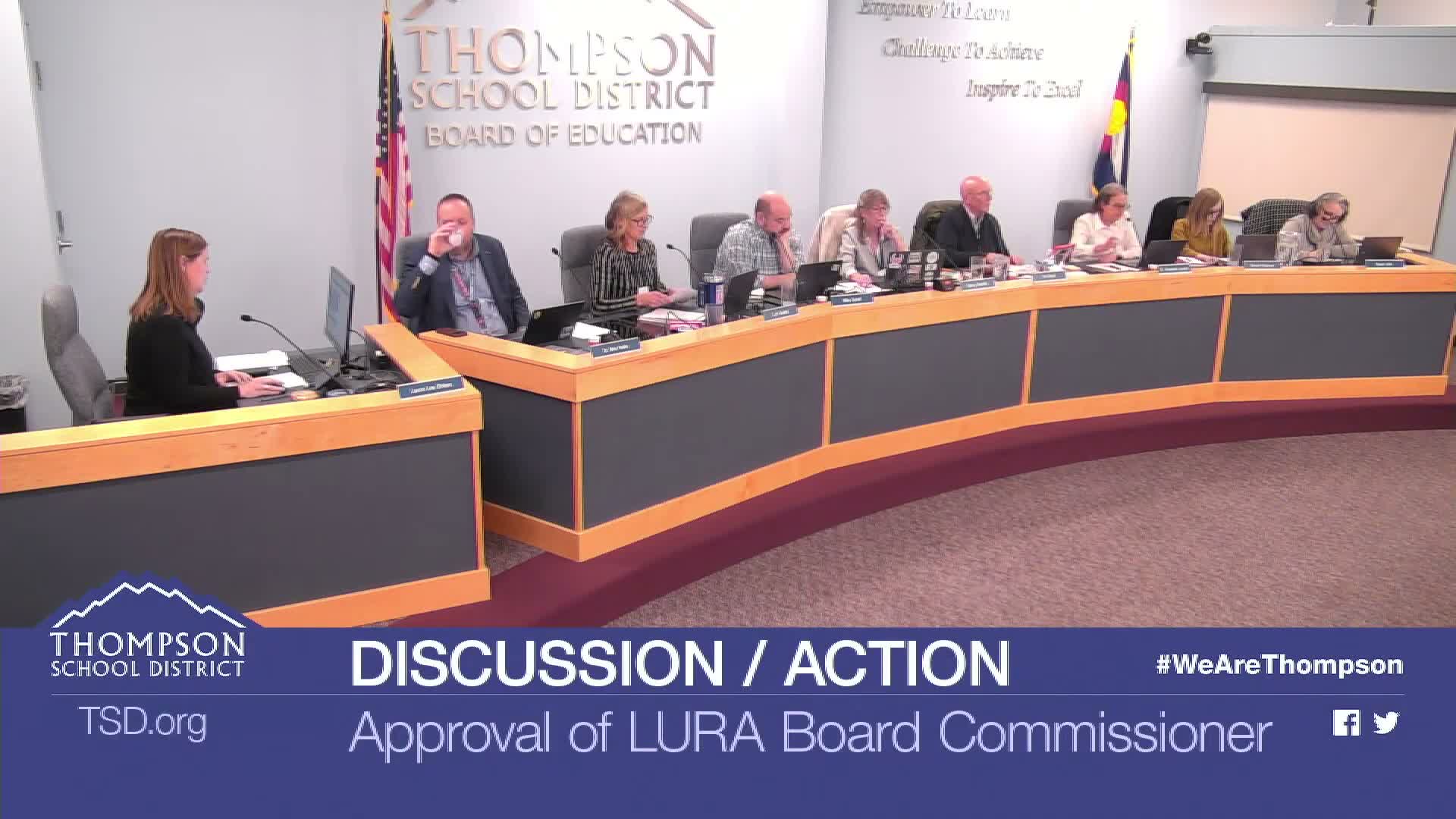 Thompson School Board approves amended 2025–26 budget, names LURA representative and OKs state cash‑flow loan