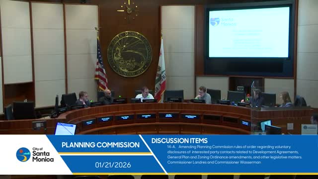 Planning Commission asks staff to draft voluntary-disclosure rules for interested‑party contacts