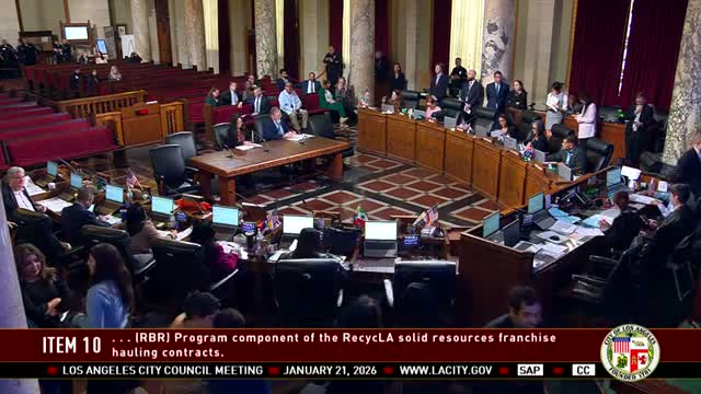 Council hears timeline for Recicla LA contract and warns of consumer risk if program ends early