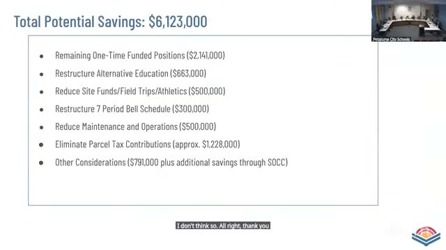 Petaluma board affirms $6.1 million in recommended budget cuts as counselors, bilingual coordinator and specialists draw public concern