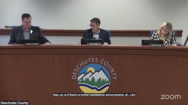 At a glance: Deschutes County adopts building code changes, labor agreement and several contracts; first readings and votes summarized