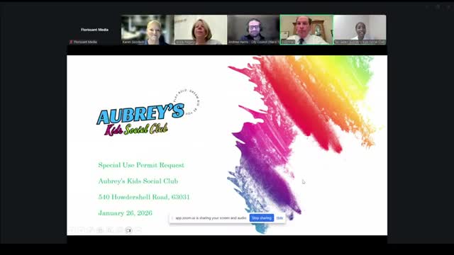 Florissant Council Hears Proposal for Aubrey’s Kids Social Club at 540 Huddershell