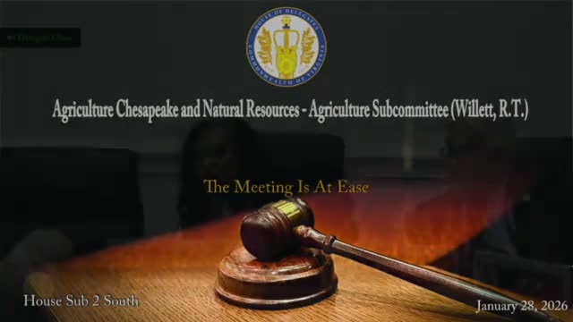 Votes at a glance: subcommittee reports and referrals on a package of bills covering agriculture, wildlife, labeling and small business