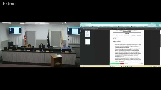 Commission holds brief public hearing on Community Development Block Grant; no public comments