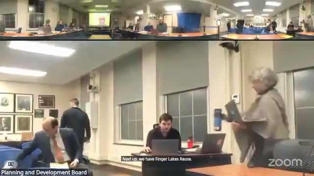 Finger Lakes Reuse seeks parking and circulation upgrades at 214 Elmira Road; board asks for circulation diagrams and stronger curbing