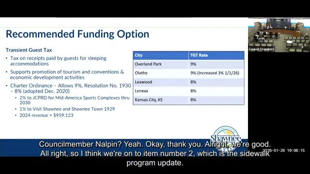 Shawnee public works reviews sidewalk network, design standards and SIP priorities