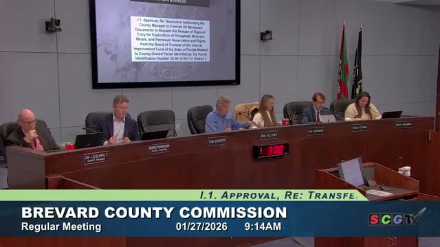 Commission authorizes request to state to limit entry for mineral exploration on Merritt Island wetland