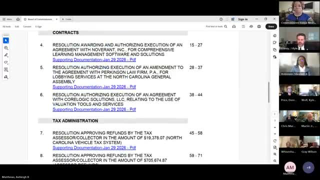 County briefed on $111,975 three-year LMS contract with Novoront Inc.; staffing to import training content