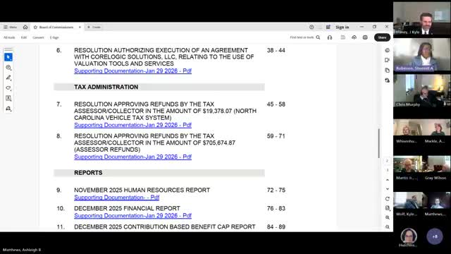 Commissioners briefed on $705,674.87 in tax refunds; assessor says refunds cleared Board of Equalization and Review