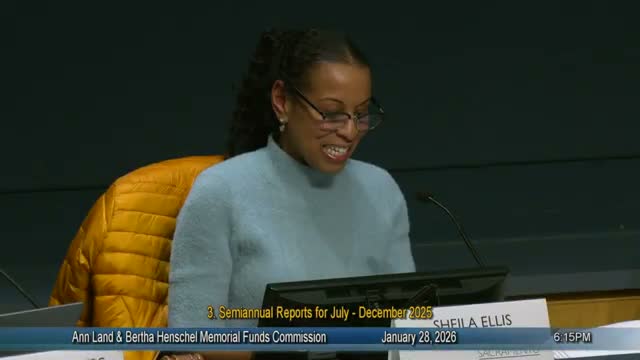 Chair Ellis re-elected as chair and Vice Chair Smith confirmed for 2026