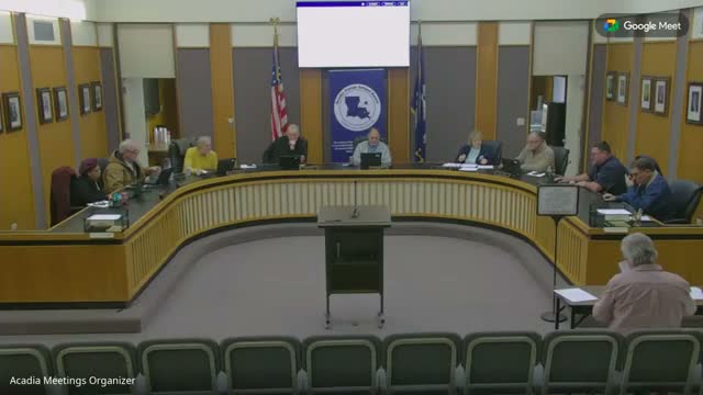 Acadia Parish board approves audit plan, adopts budget calendar and OKs lease amendment