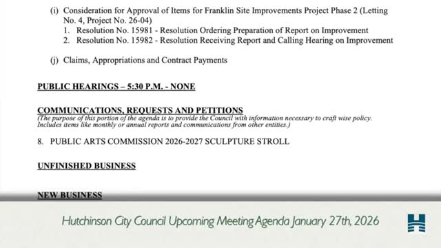Council to consider amended TIF development agreement for Hutchinson Landing LLC