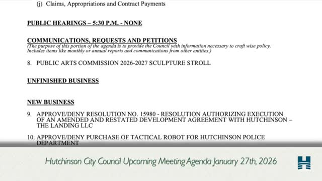 Police to request tactical robot purchase at Hutchinson council meeting