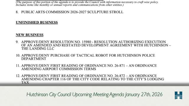 Hutchinson council to consider adding short-term rentals to lodging tax