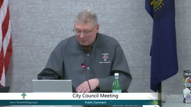 Tualatin council unanimously adopts consent agenda; approves deed to acquire Gertz Construction property