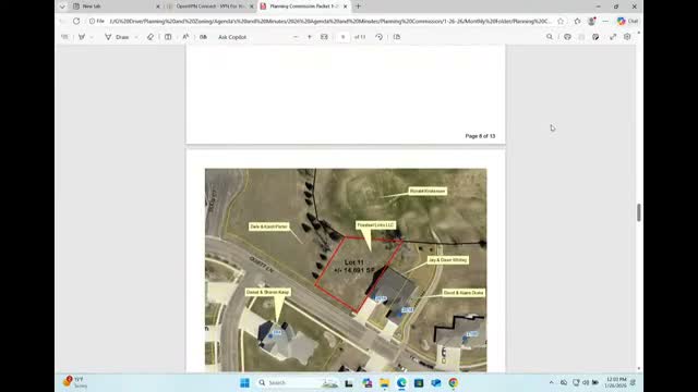 Board approves plat for Firesteel Links LLC for Lot 11 in replat of Wild Oak Golf Club addition