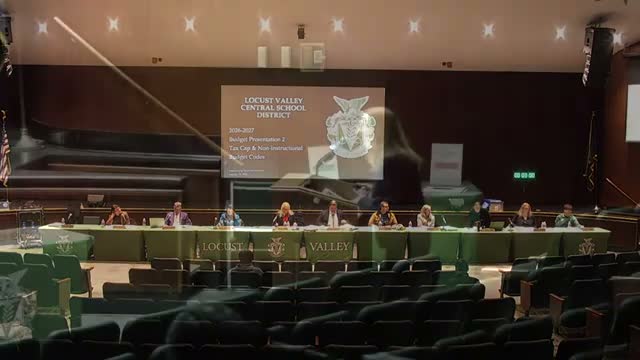 Locust Valley board hears 2026–27 budget details, hears $92.7 million tax‑levy ceiling