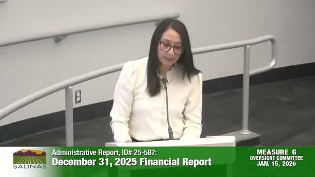 Salinas staff report Measure G revenue pacing and launch outreach for possible 2026 extension
