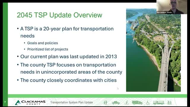 Clackamas County launches 20-year Transportation System Plan update, invites public input