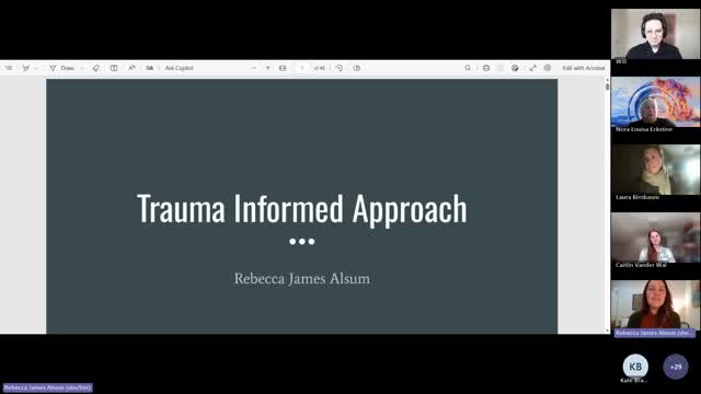 Trainer urges trauma‑informed interviewing for PIT surveys: consent, safety and self‑care emphasized