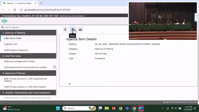 Votes at a glance: Bedford City board approves consent agenda, donations and legal representation; moves to executive session
