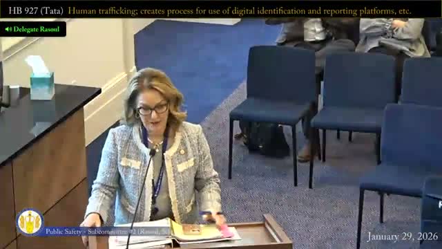 Panel advances bill to modernize human trafficking reporting with anonymous, AI-assisted platform