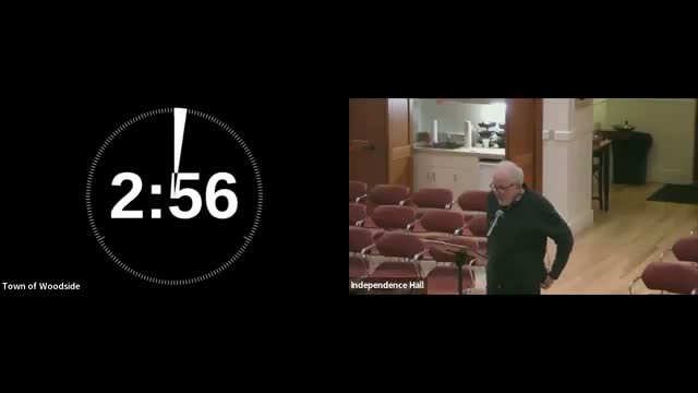 Public commenters urge pause on Woodside’s plan to consider 22‑acre Caltrans parcel; council member recuses