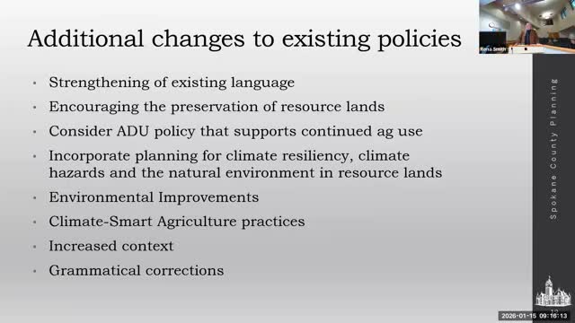 Commission discusses ADUs, short-term rentals and water/resource limits in rural and resource lands