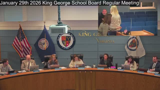 King George superintendent outlines FY27 needs‑based budget, proposes 4% average pay raise and flags $2.1M local request