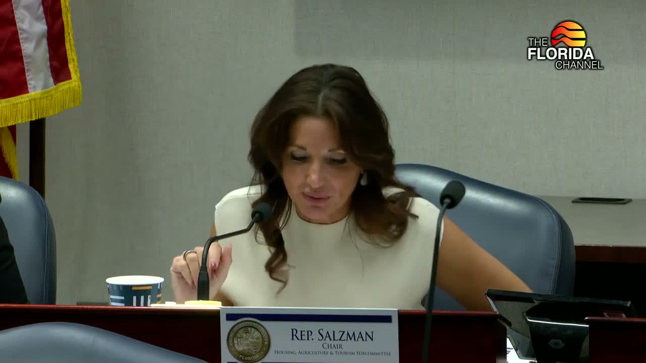 Florida HAT subcommittee advances five bills on housing, taxes, manufacturing and environmental programs