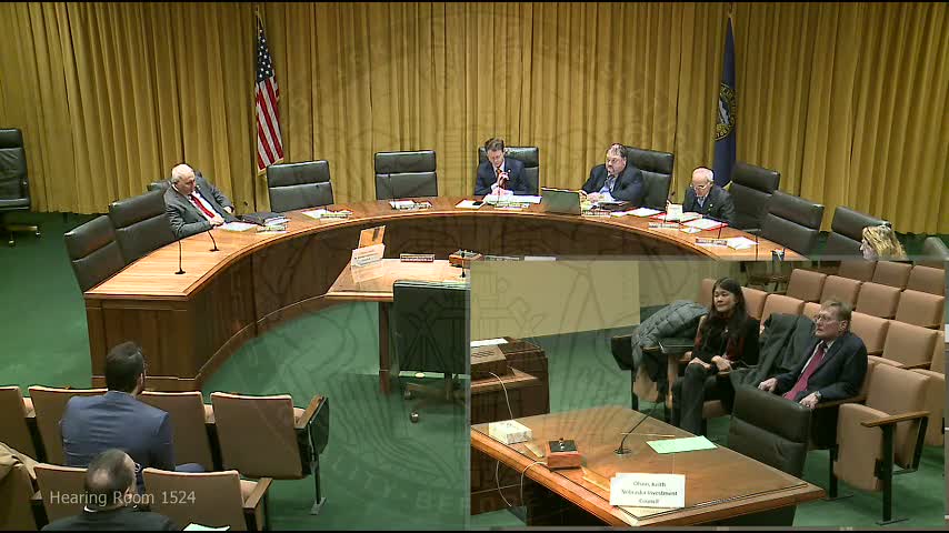 Retirement Systems Committee holds confirmation hearing for Keith Olsen