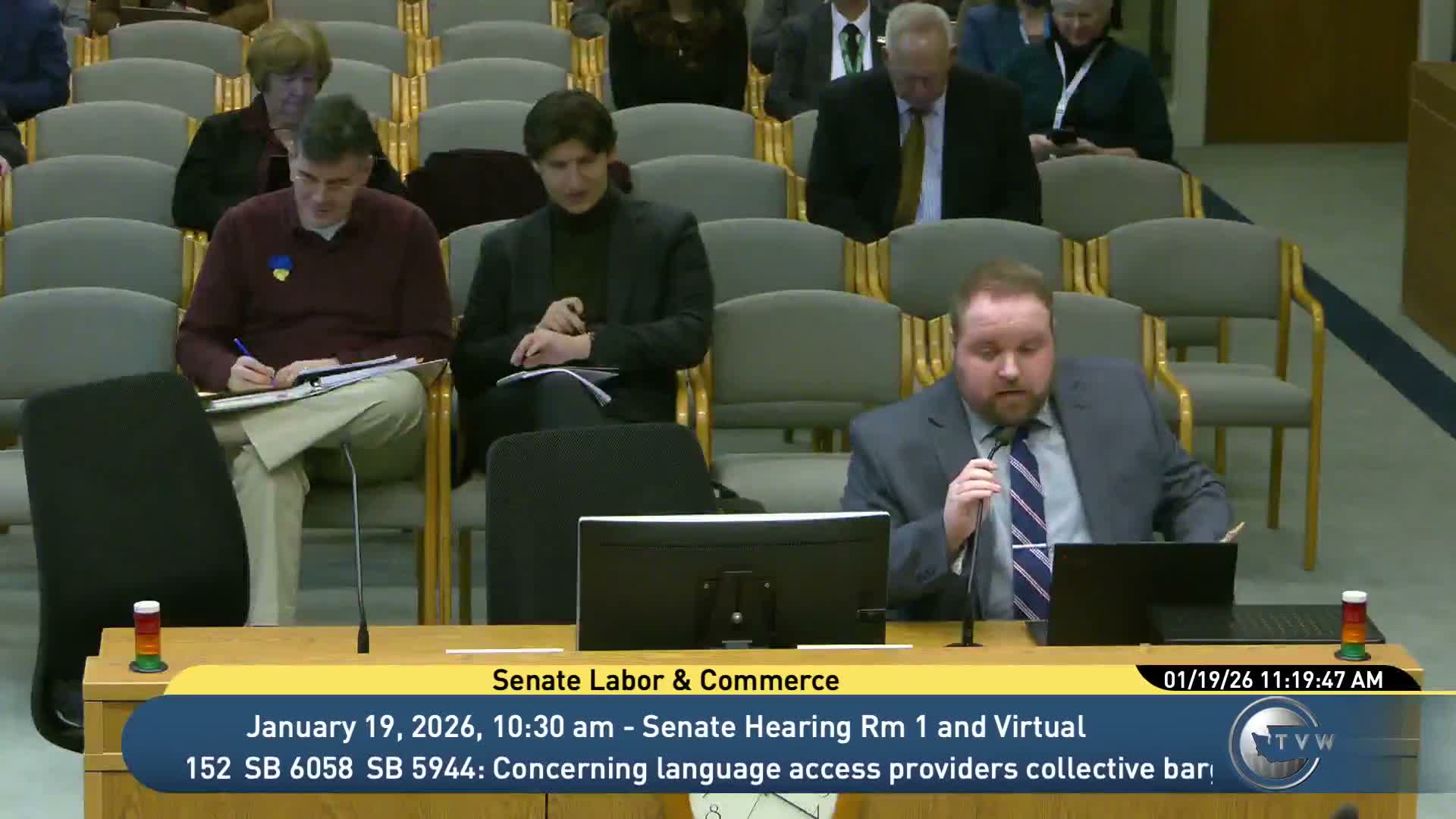 Committee hears bill clarifying bargaining rights for language‑access contractors