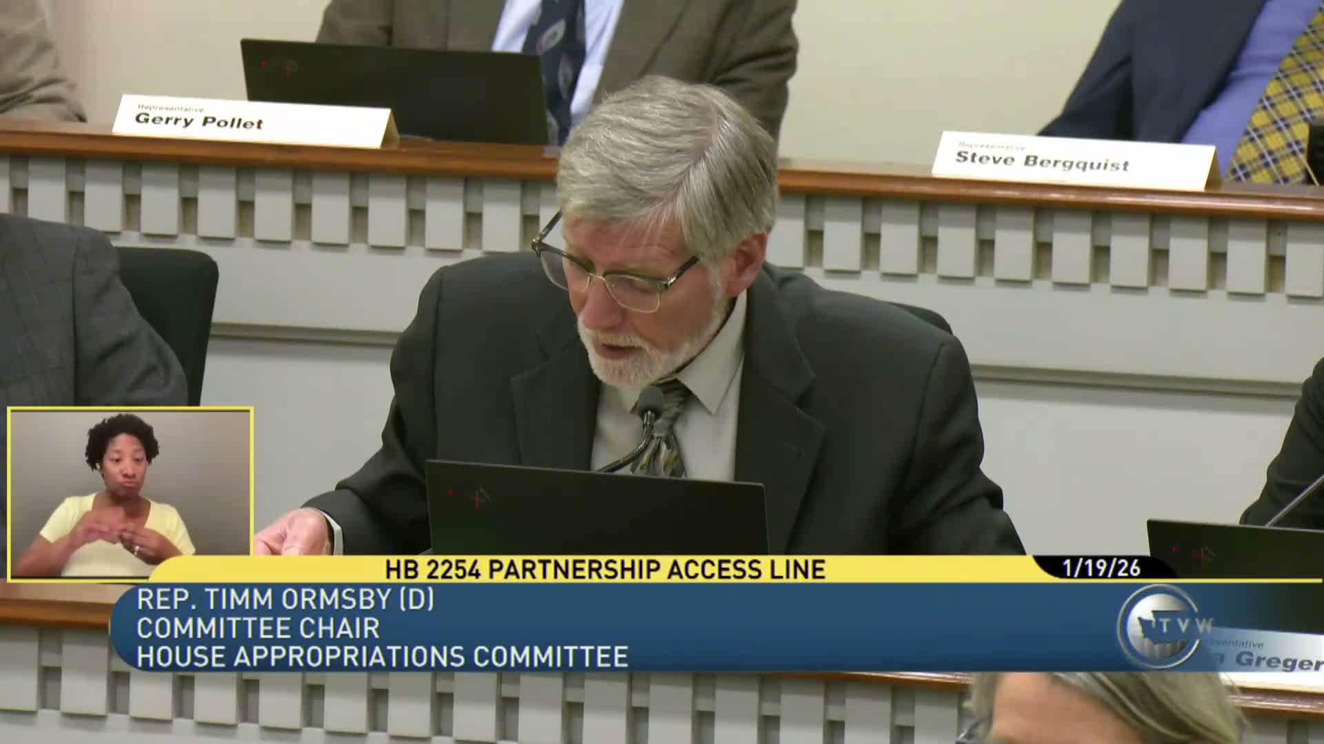 Appropriations Committee Hears Extension to Medicaid Access Program Deadlines Citing Federal HR 1 Limits