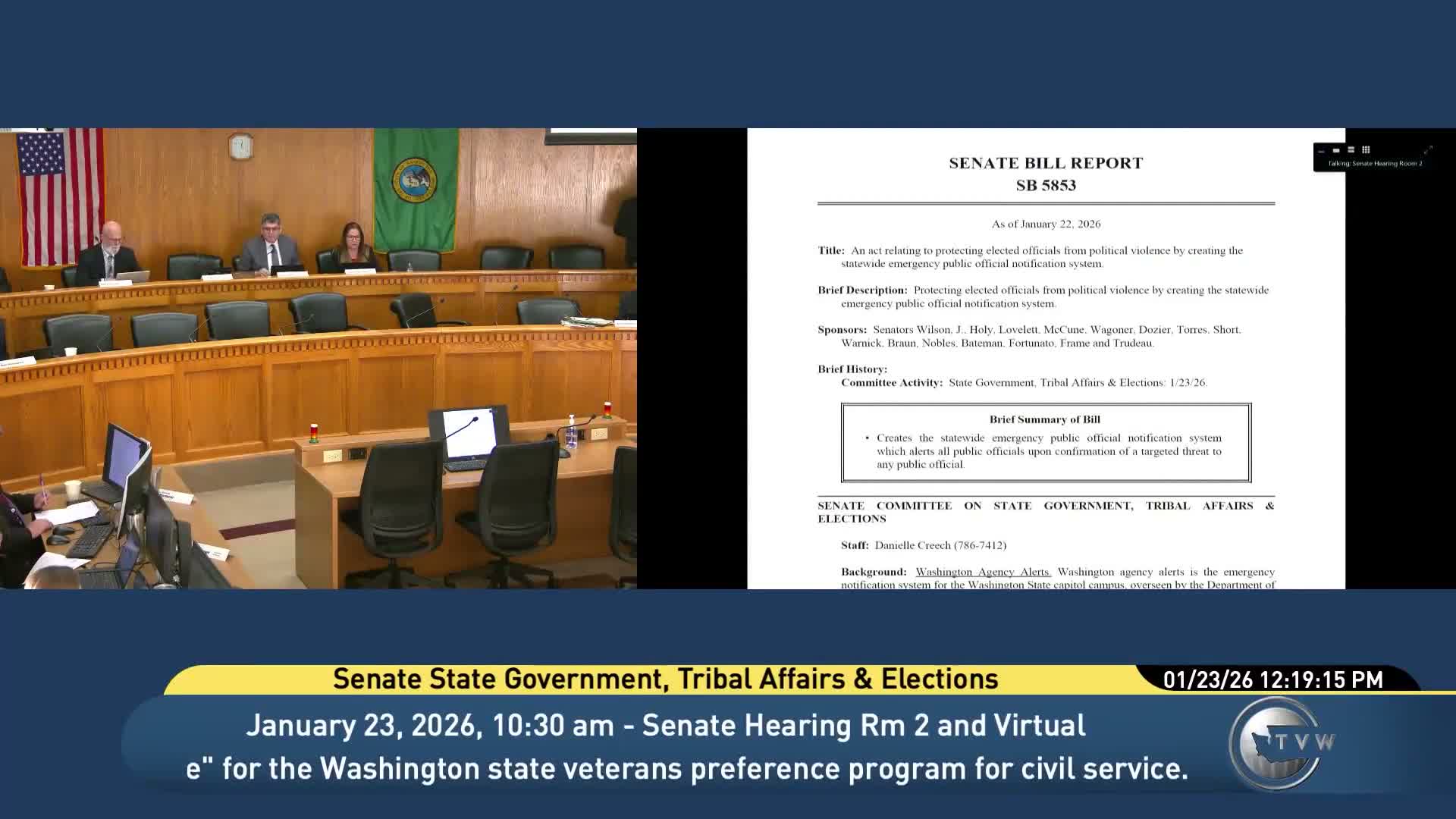 Bill to create emergency notification system for public officials receives support, operational questions from Secretary of State
