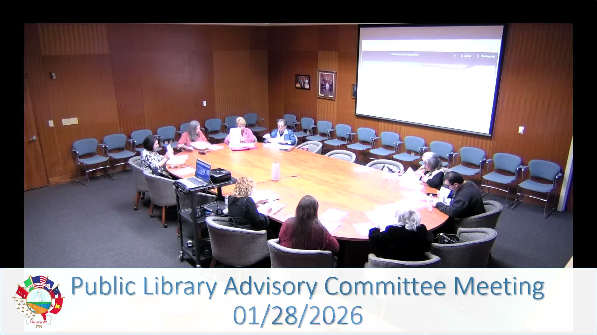 Advisory committee reviews branch checklist and reporting, confirms card-renewal policy and adjourns