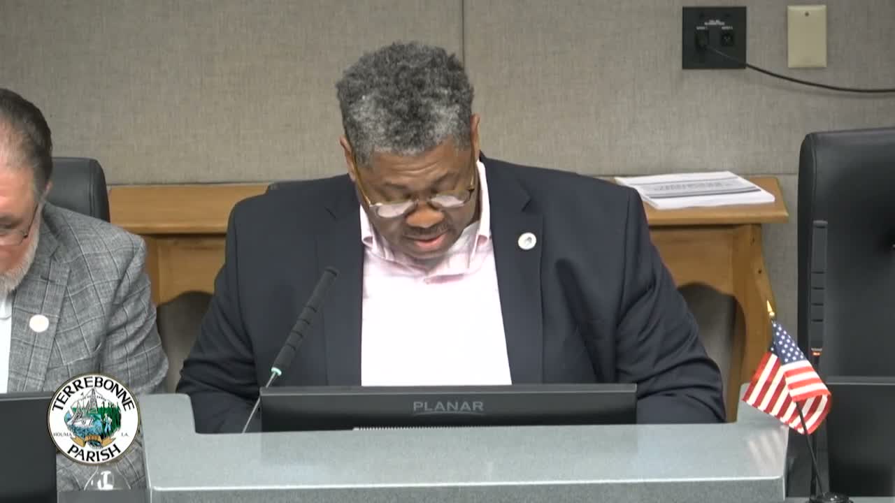 Terrebonne Parish Council approves budget amendments, property actions, appointments and election authorizations
