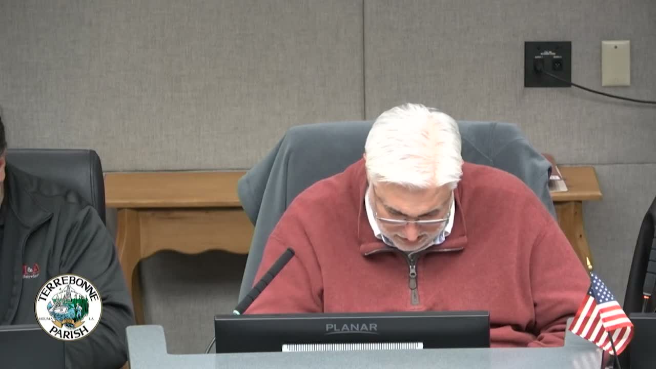 Council schedules hearings on servitude/right-of-way agreement and FEMA hazard-mitigation cooperative agreements