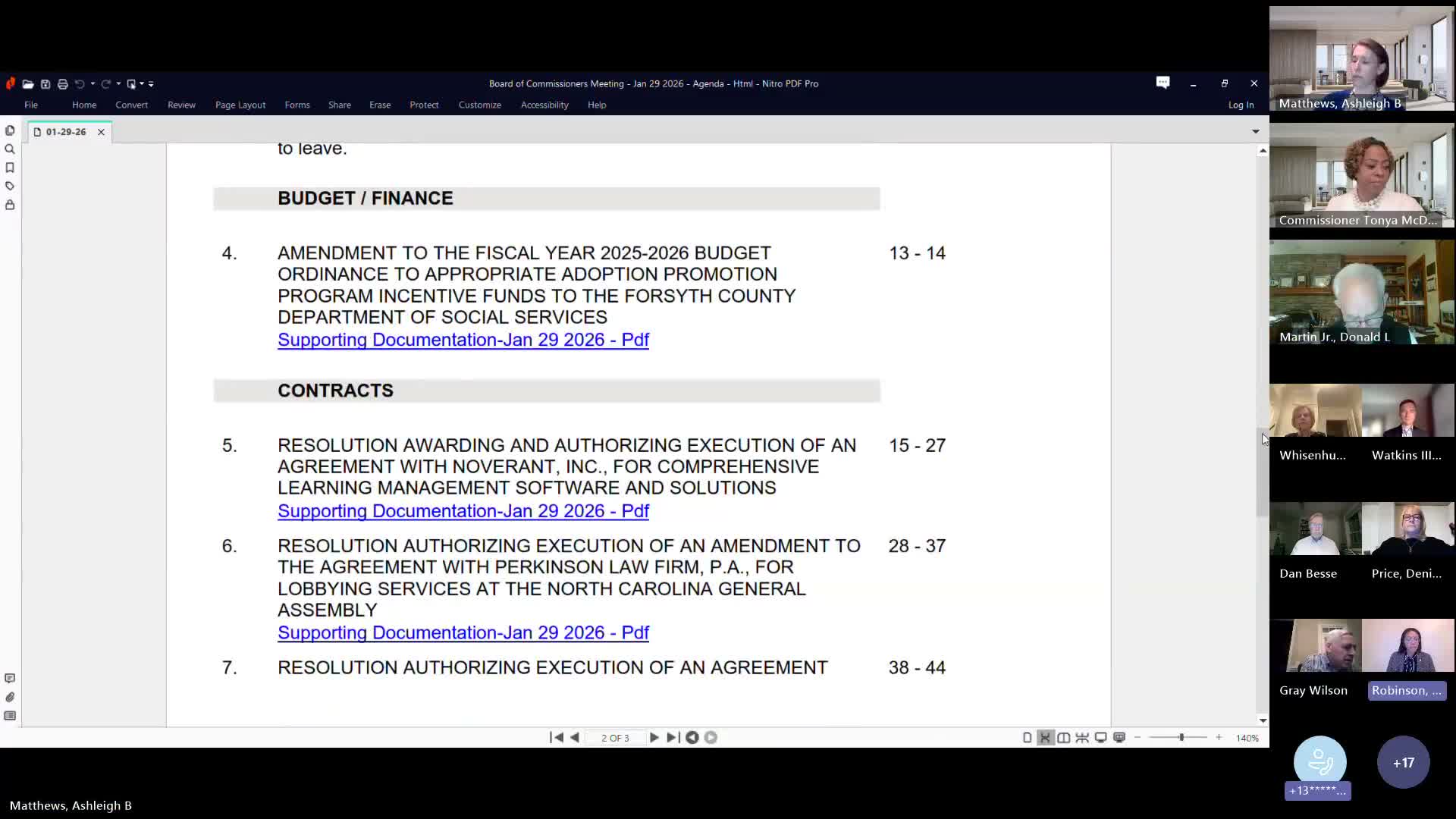 Forsyth County appropriates $115,520 in adoption‑promotion funds to Department of Social Services