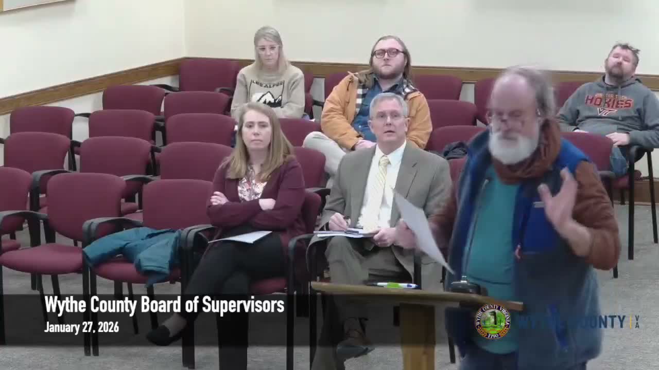 Residents urge Wythe County to disclose NDAs and weigh data-center impacts