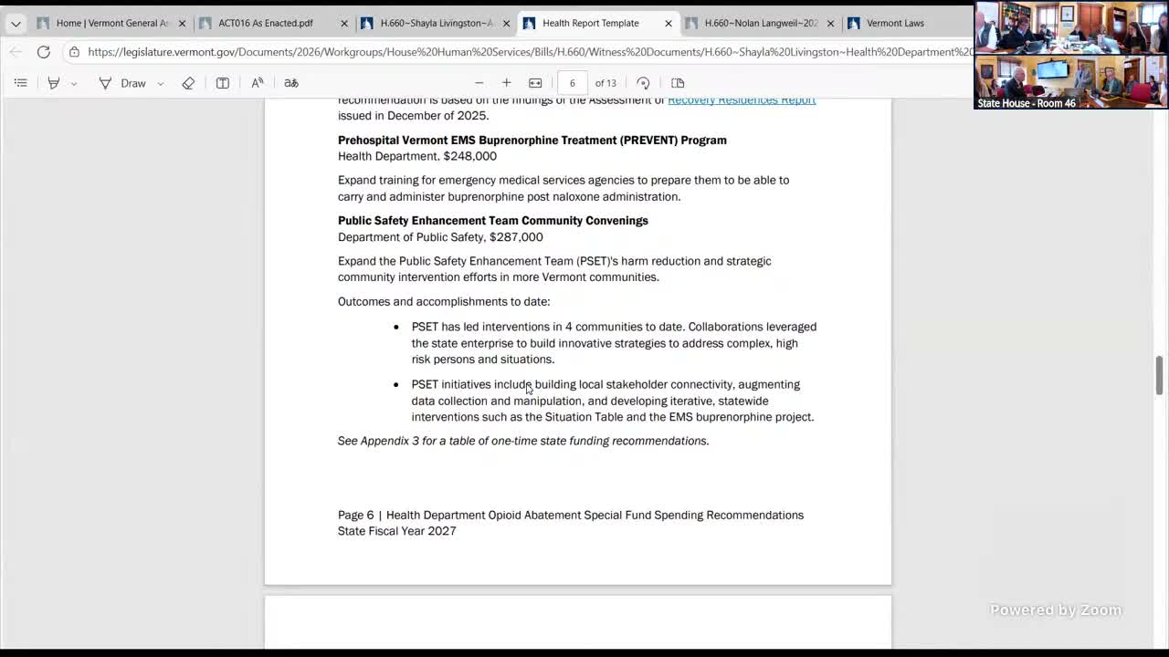 Public Safety describes multiagency PSET to help communities address housing, substance use and disorder